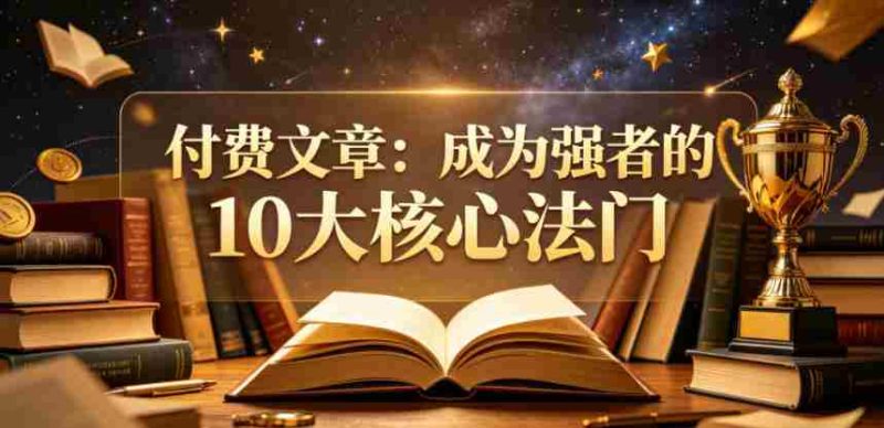 付费文章:成为强者的10大核心法门-有道网创