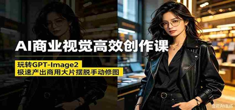 AI商业视觉高效创作课:玩转GPT-Image2,极速产出商用大片摆脱手动修图-有道网创
