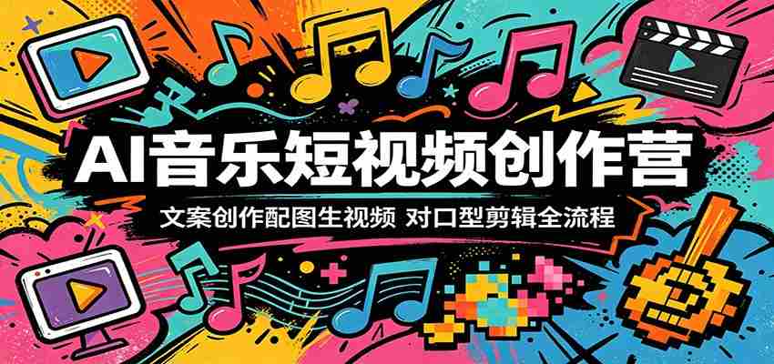 AI音乐短视频创作营：文案创作配图生视频，对口型剪辑全流程-有道网创