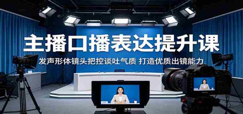主播口播表达提升课：发声形体镜头把控谈吐气质，打造优质出镜能力-有道网创