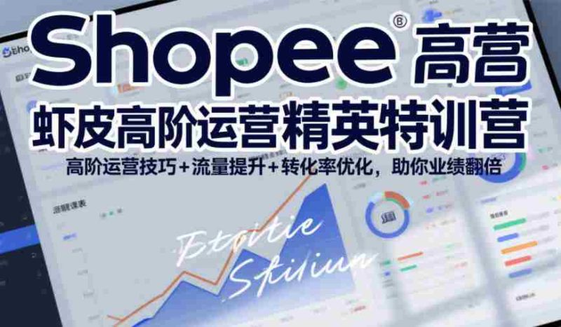 Shopee虾皮高阶运营精英特训营,高阶运营技巧+流量提升+转化率优化,助你业绩翻倍(更新26年5月)-有道网创