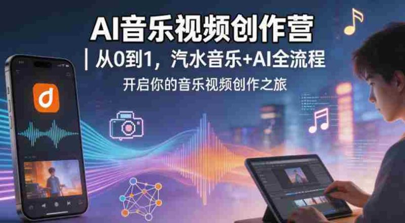 AI音乐视频创作营|从0到1,汽水音乐+AI全流程,开启你的音乐视频创作之旅-有道网创