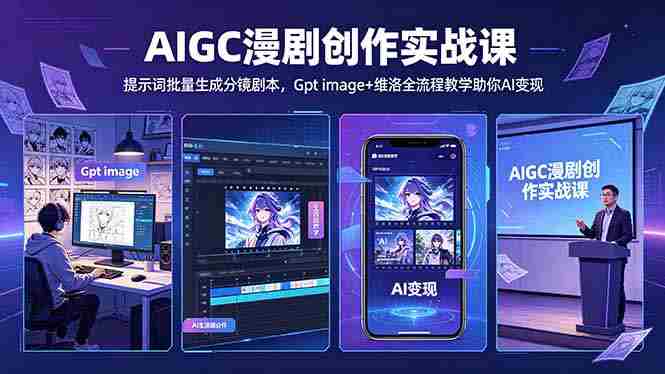 (18482期)AIGC漫剧创作实战课-更新5月16,提示词批量生成分镜剧本,Gpt image+维洛全流程教学助你AI变现-有道网创