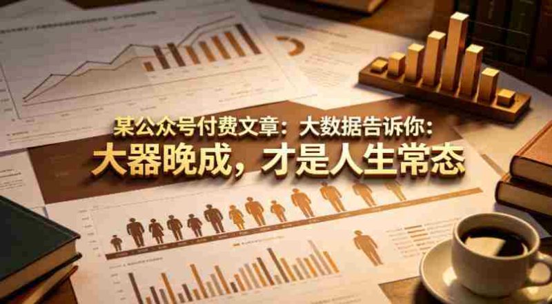 某公众号付费文章:大数据告诉你:大器晚成,才是人生常态-有道网创