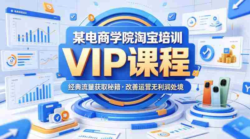 某电商学院淘宝培训VIP课程，各种经典有用的流量获取秘籍，改善运营产品没利润的处境（2026年5月）-有道网创