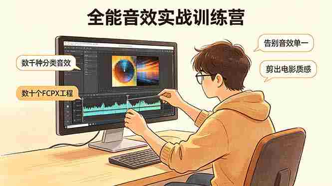 (18287期)全能音效实战训练营:数千种分类音效+数十个FCPX工程,告别音效单一,剪出电影质感-有道网创