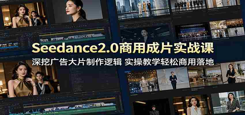 Seedance2.0商用成片实战课：深挖广告大片制作逻辑，实操教学轻松商用落地-有道网创