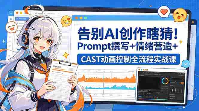 (18473期)告别AI创作瞎猜!Prompt撰写+情绪营造+CAST动画控制全流程实战课-有道网创
