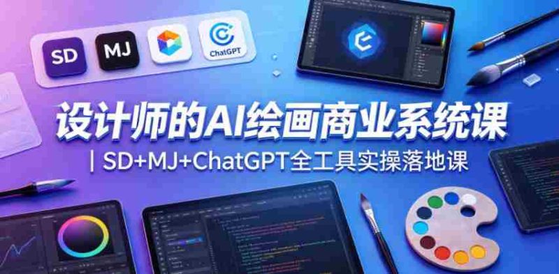 设计师的AI绘画商业系统课|SD+MJ+ChatGPT全工具实操落地课-有道网创