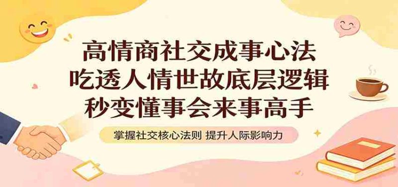 高情商社交成事心法:吃透人情世故底层逻辑,秒变懂事会来事高手-有道网创