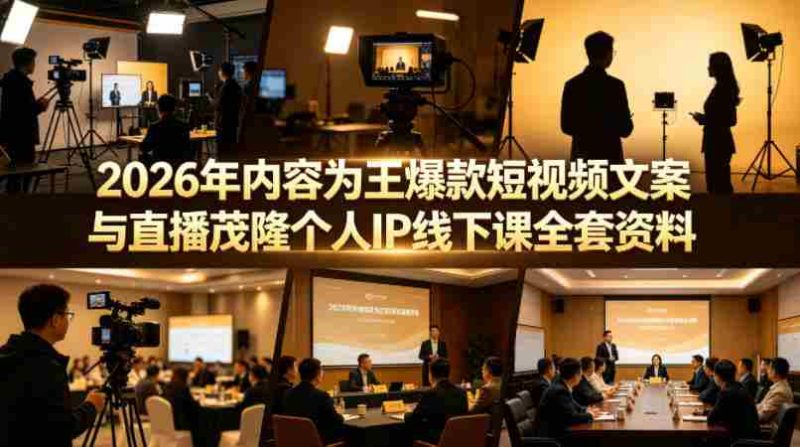 2026年内容为王爆款短视频文案与直播茂隆个人IP线下课全套资料(价值4980)-有道网创
