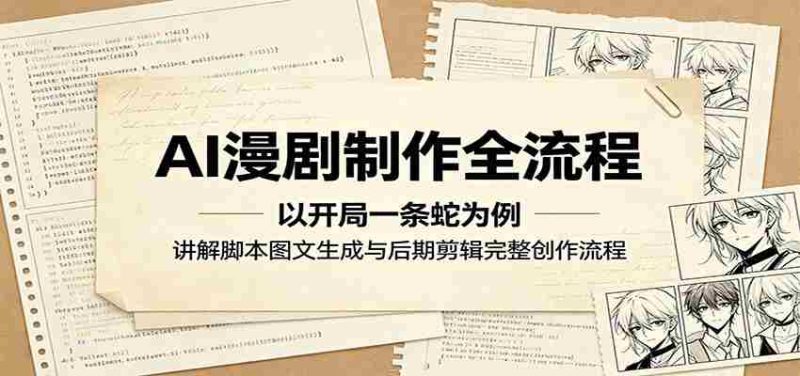 AI漫剧制作全流程：以开局一条蛇为例，讲解脚本图文生成与后期剪辑完整创作流程-有道网创