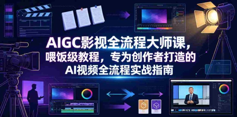 AIGC影视全流程大师课,喂饭级教程,专为创作者打造的AI视频全流程实战指南-有道网创