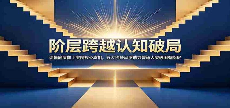 阶层跨越认知破局:读懂底层向上突围核心真相,五大稀缺品质助力普通人突破固有圈层-有道网创
