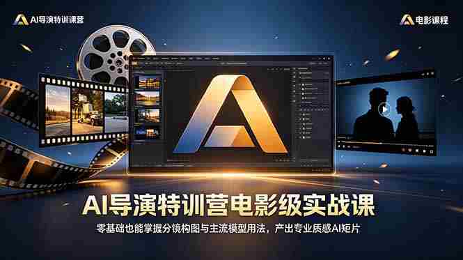 (18804期)AI导演特训营电影级实战课,零基础也能掌握分镜构图与主流模型用法,产出专业质感AI短片-有道网创