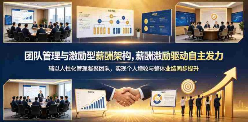 团队管理与激励型薪酬架构,薪酬激励驱动自主发力,辅以人性化管理凝聚团队,实现个人增收与整体业绩同步提升-有道网创