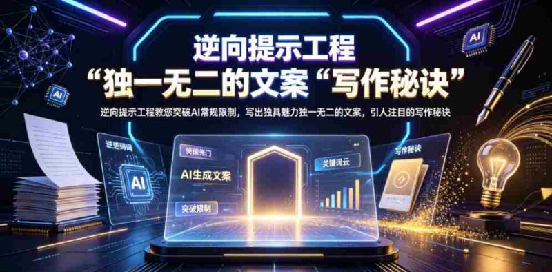 逆向提示工程教您突破AI常规限制,写出独具魅力独一无二的文案,引人注目的写作秘诀【原创双语字幕】-有道网创