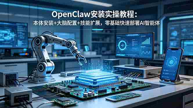 (18982期)OpenClaw安装实操教程:本体安装+大脑配置+技能扩展,零基础快速部署AI智能体-有道网创