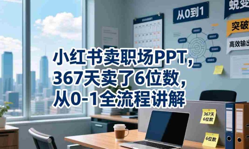 小红书卖职场PPT，367天卖了6位数，从0-1全流程讲解-有道网创