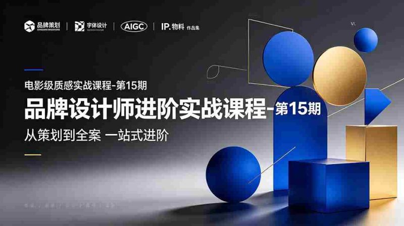 (19125期)品牌设计师进阶实战课程-第15期,从策划到全案,品牌策划+中英文字体+标志设计+AIGC+IP+物料+VI+作品集一站式进阶-有道网创