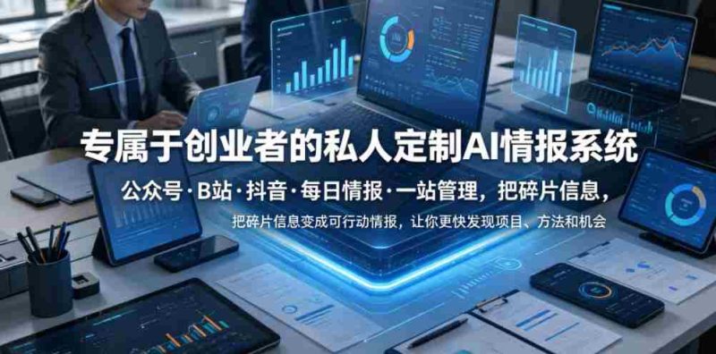 专属于创业者的私人定制AI情报系统,公众号·B站·抖音·每日情报·一站管理,把碎片信息变成可行动情报,让你更快发现项目、方法和机会-有道网创