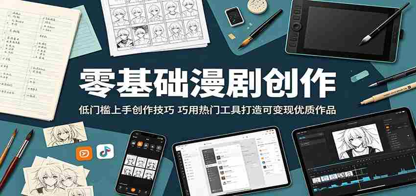 零基础漫剧创作：低门槛上手创作技巧，巧用热门工具打造可变现优质作品-有道网创