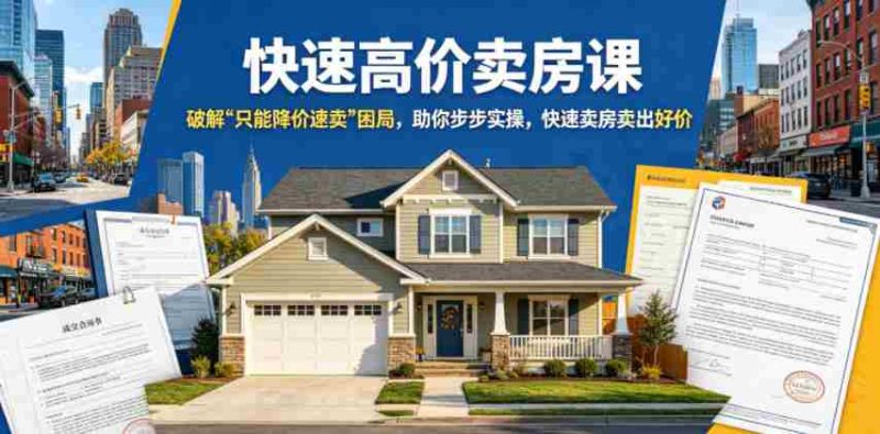 快速高价卖房课,破解“只能降价速卖”困局,助你步步实操,快速卖房卖出好价(更新2026)-有道网创