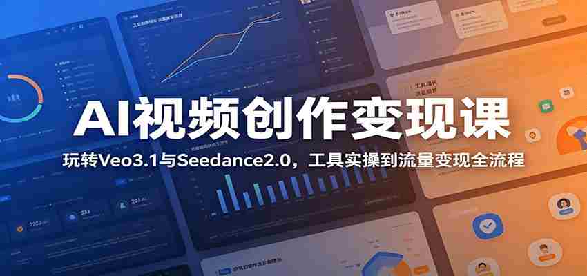 AI视频创作变现课：玩转Veo3.1与Seedance2.0，工具实操到流量变现全流程-有道网创