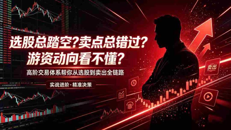 (18937期)选股总踏空?卖点总错过?游资动向看不懂?高阶交易体系帮你从选股到卖出全链路(更新6月)-有道网创
