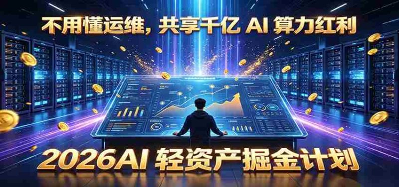 不用懂运维,共享千亿 AI 算力红利,2026AI 轻资产掘金计划-有道网创