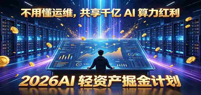 不用懂运维,共享千亿 AI 算力红利,2026AI 轻资产掘金计划-有道网创