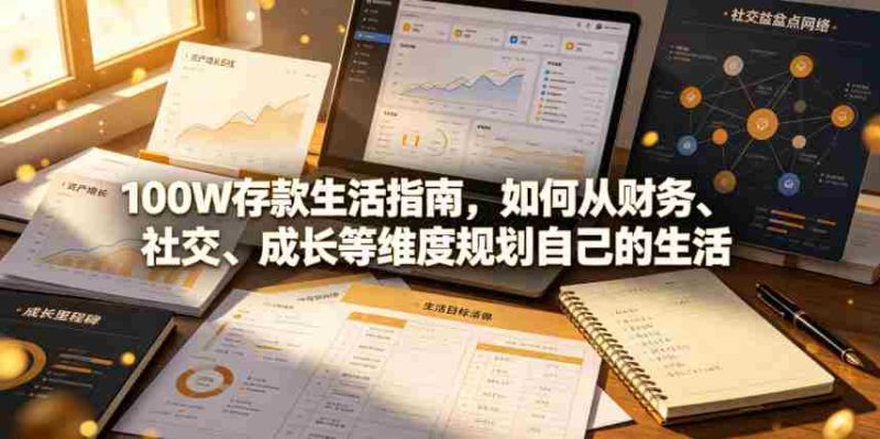 付费文章:100W存款生活指南,如何从财务、社交、成长等维度规划自己的生活-有道网创