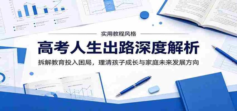 高考人生出路深度解析：拆解教育投入困局，理清孩子成长与家庭未来发展方向-有道网创