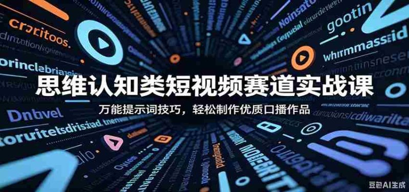 思维认知类短视频赛道实战课:万能提示词技巧,轻松制作优质口播作品-有道网创