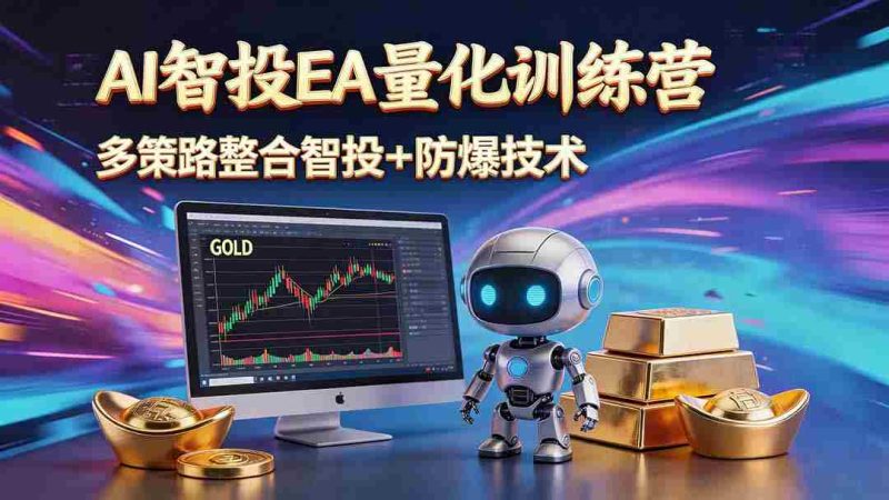 (18880期)AI智投EA量化运营技术,自动化黄金操盘技术,小白也可以轻松上手日入1000+-有道网创