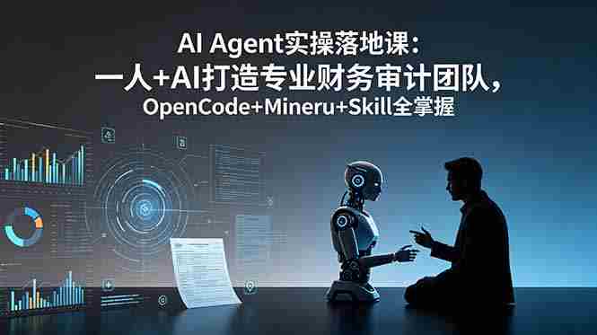 (19037期)AI Agent实操落地课:一人+AI打造专业财务审计团队,OpenCode+Mineru+Skill全掌握-有道网创