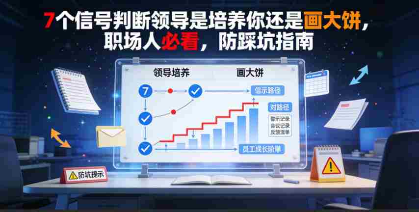 付费文章：7个信号判断领导是培养你还是画大饼，职场人必看，防踩坑指南-有道网创