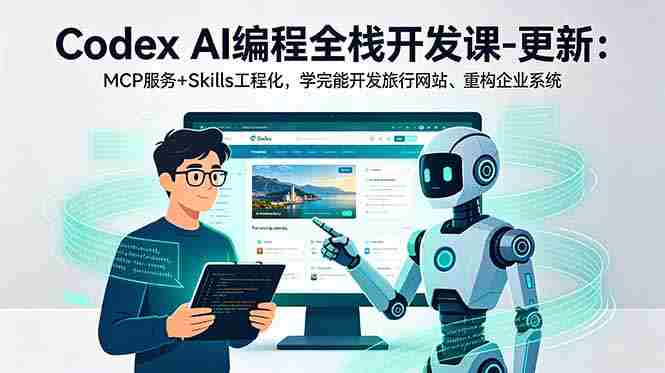(18858期)Codex AI编程全栈开发课-更新:MCP服务+Skills工程化,学完能开发旅行网站、重构企业系统-有道网创