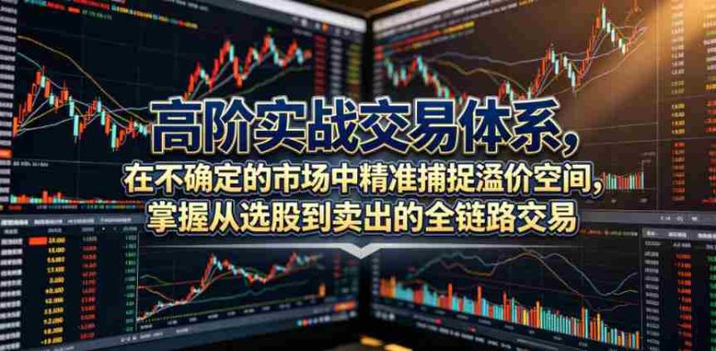 高阶实战交易体系，在不确定的市场中精准捕捉溢价空间，掌握从选股到卖出的全链路交易心法（更新6月）-有道网创