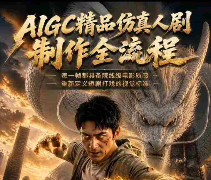 AIGC精品仿真人剧豢龙人全流程制作解析2026，国风仿真人创作+打斗剧情+人设编排，一站式AI短剧入门-有道网创