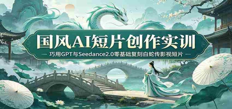 国风AI短片创作实训：巧用GPT与Seedance2.0零基础复刻白蛇传影视短片-有道网创