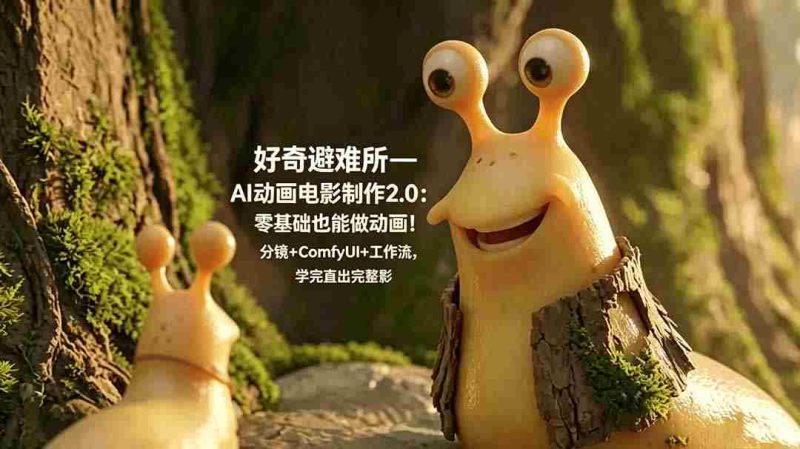 (18924期)好奇避难所—AI动画电影制作2.0:零基础也能做动画!分镜+ComfyUI+工作流,学完直出完整影片-有道网创