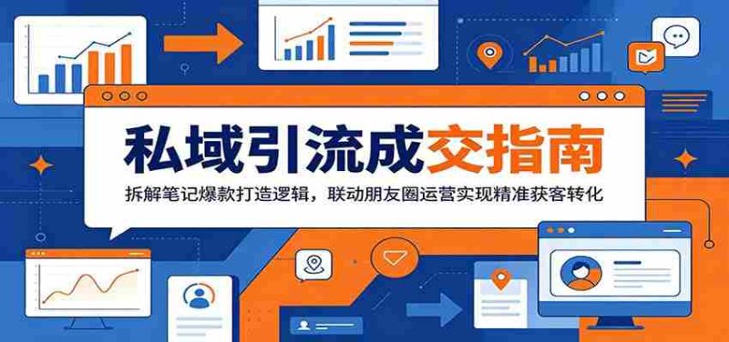 私域引流成交指南：拆解笔记爆款打造逻辑，联动朋友圈运营实现精准获客转化-有道网创