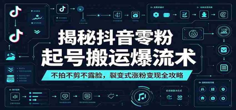 揭秘抖音零粉起号搬运爆流术:不拍不剪不露脸,裂变式涨粉变现全攻略-有道网创