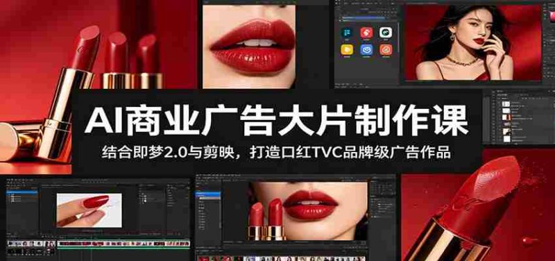 AI商业广告大片制作课：结合即梦2.0与剪映，打造口红TVC品牌级广告作品-有道网创