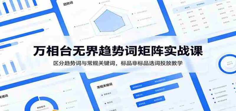 万相台无界趋势词矩阵实战课:区分趋势词与常规关键词,标品非标品选词投放教学-有道网创
