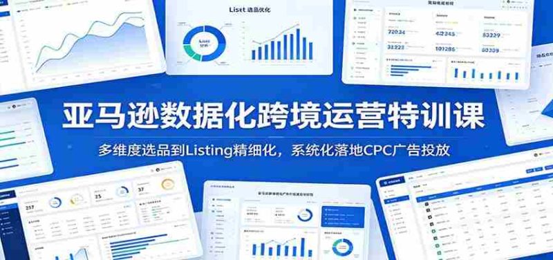 亚马逊数据化跨境运营特训课:多维度选品到Listing精细化,系统化落地CPC广告投放-有道网创