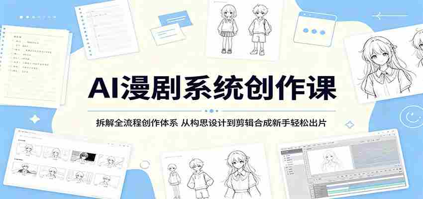 AI漫剧系统创作课：拆解全流程创作体系，从构思设计到剪辑合成新手轻松出片-有道网创
