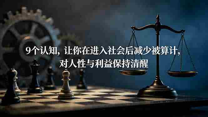 (19042期)付费文章:9个认知,让你在进入社会后减少被算计,对人性与利益保持清醒-有道网创