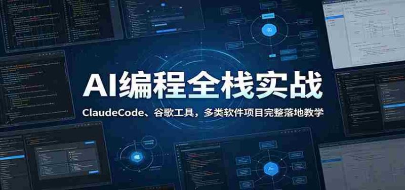 AI编程全栈实战:ClaudeCode、谷歌工具,多类软件项目完整落地教学-有道网创